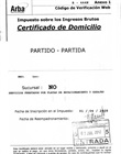 Certificado de domicilio